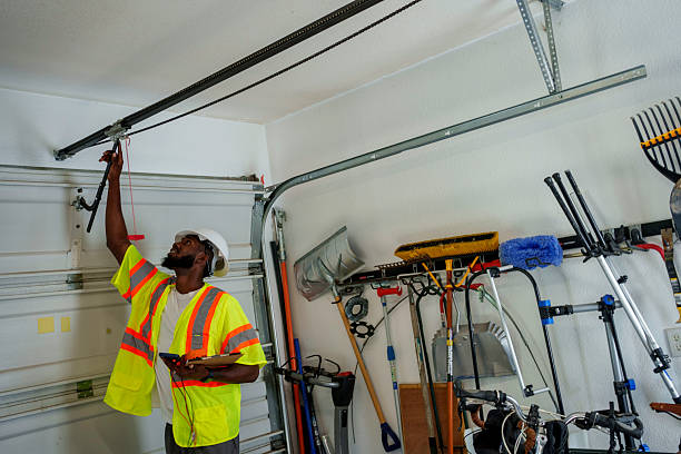 Professional Garage Door Panel Replacement technician working in San Gabriel, CA